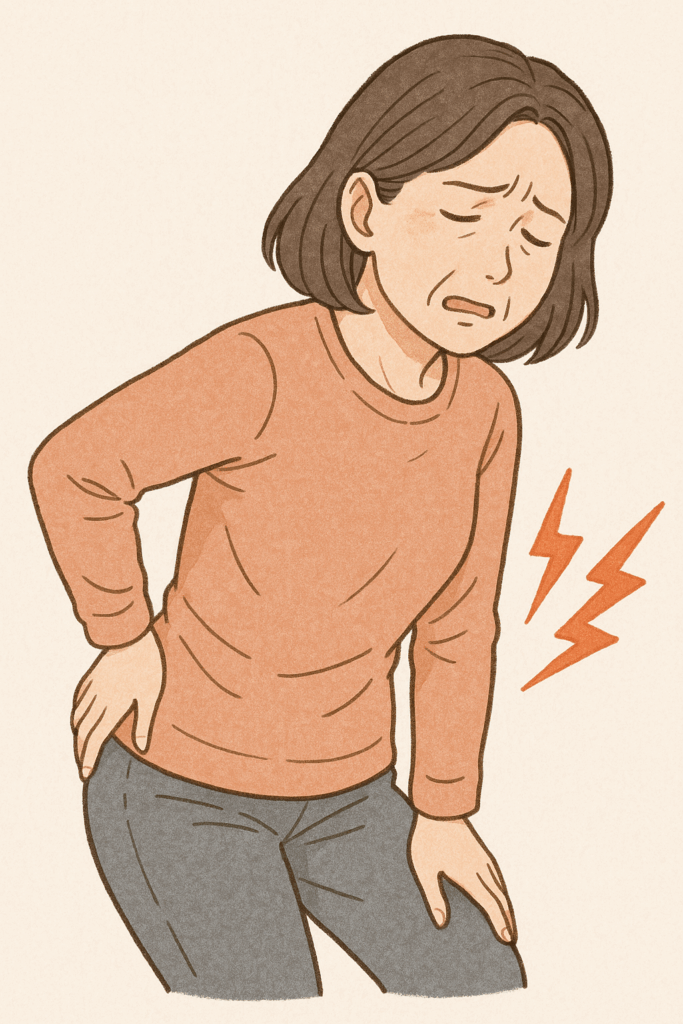 40代女性、腰痛に悩んでいる