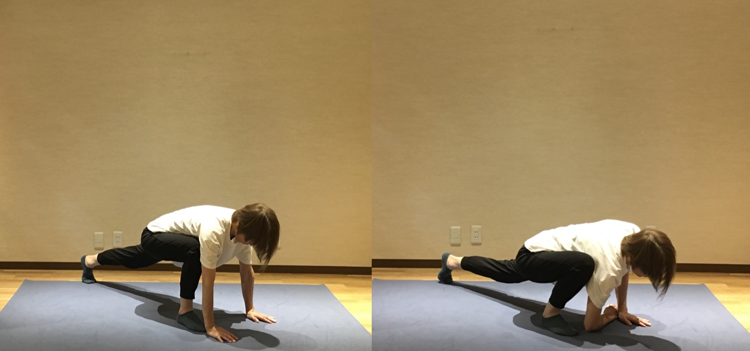 股関節の動的ストレッチ