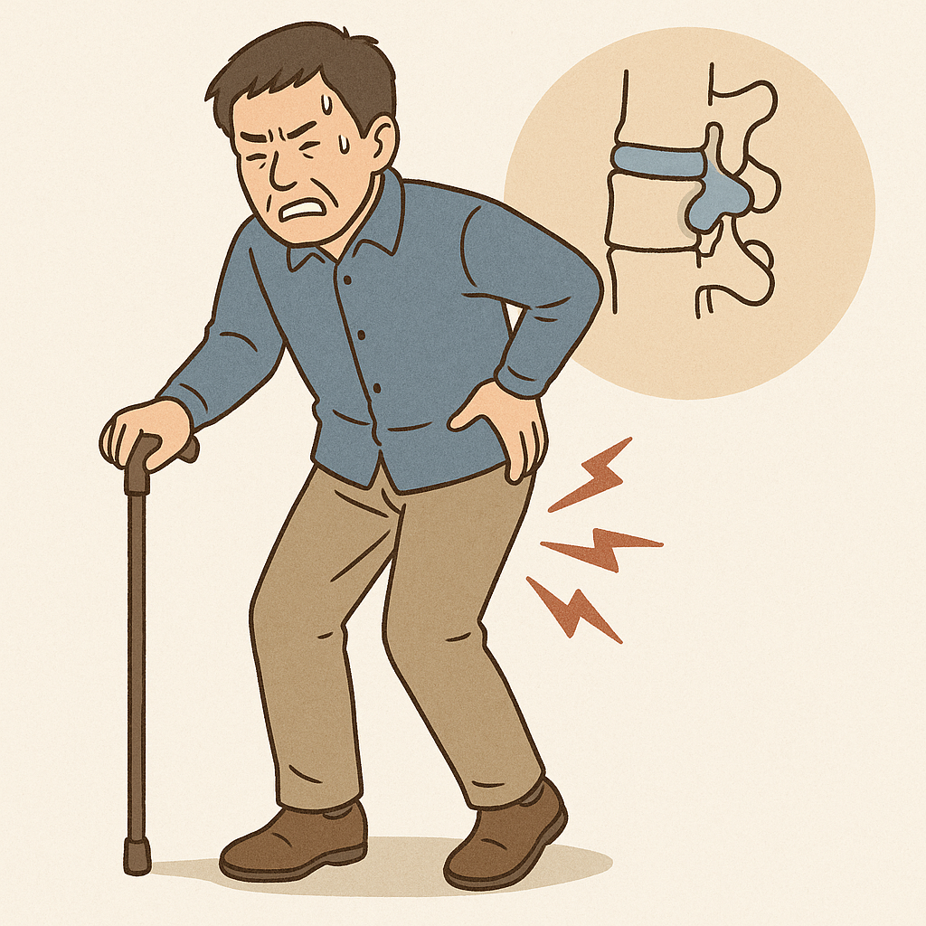 腰椎椎間板ヘルニアで痛がる人