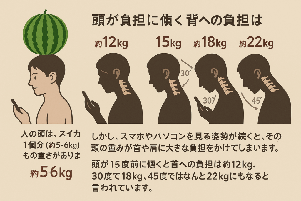 頭の重さはスイカ