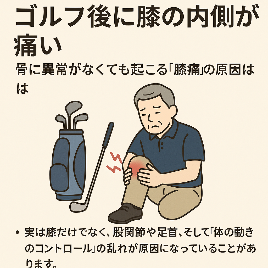 ゴルフで膝が痛い人が悩む